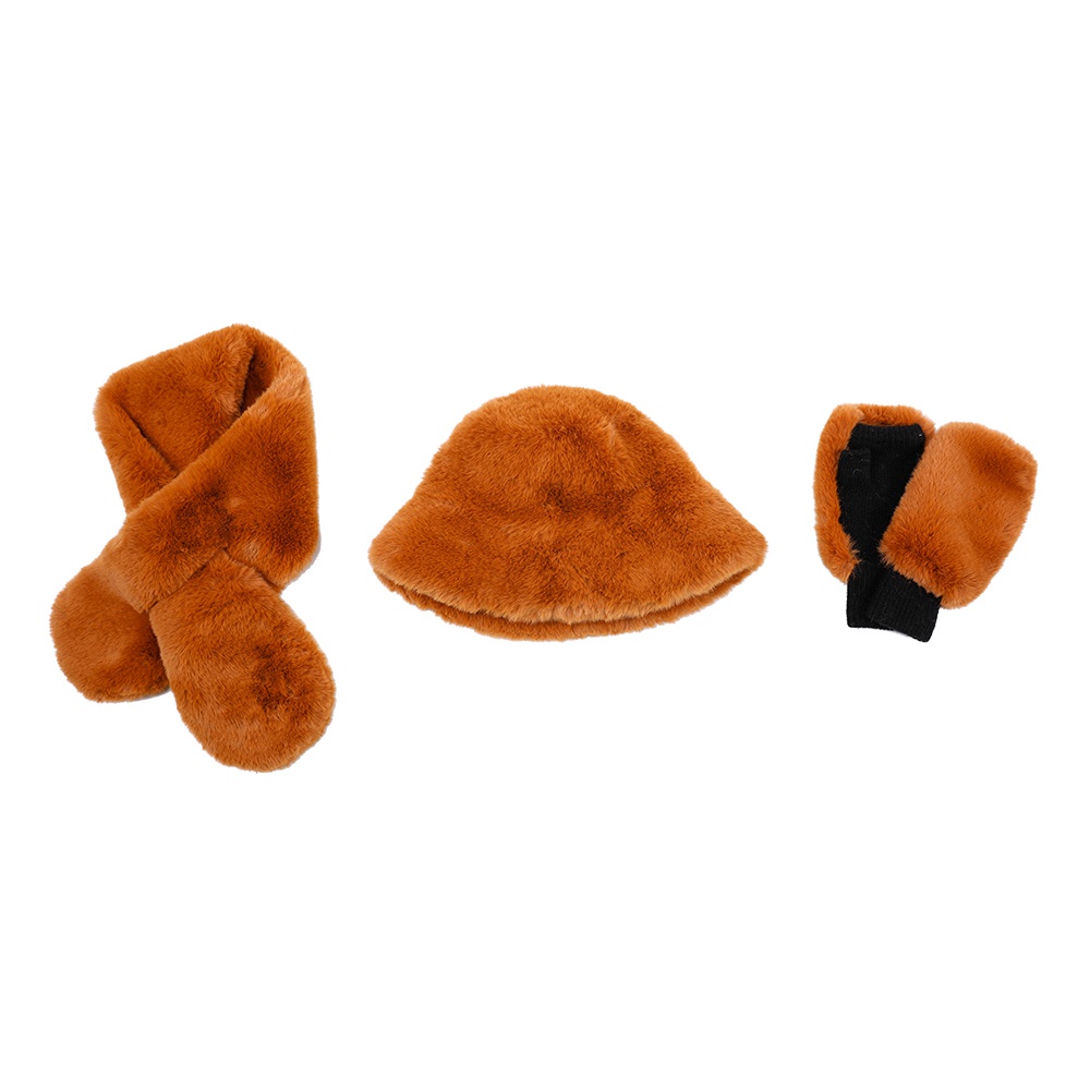 人造毛圍巾/帽子/手套