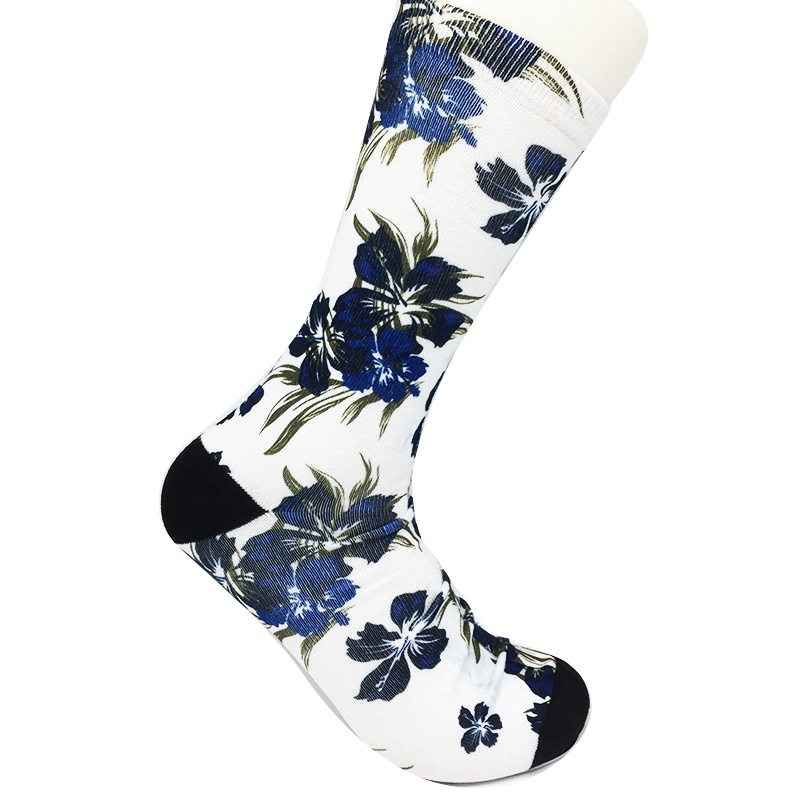 男式壓力襪提花印花中襪NF18076