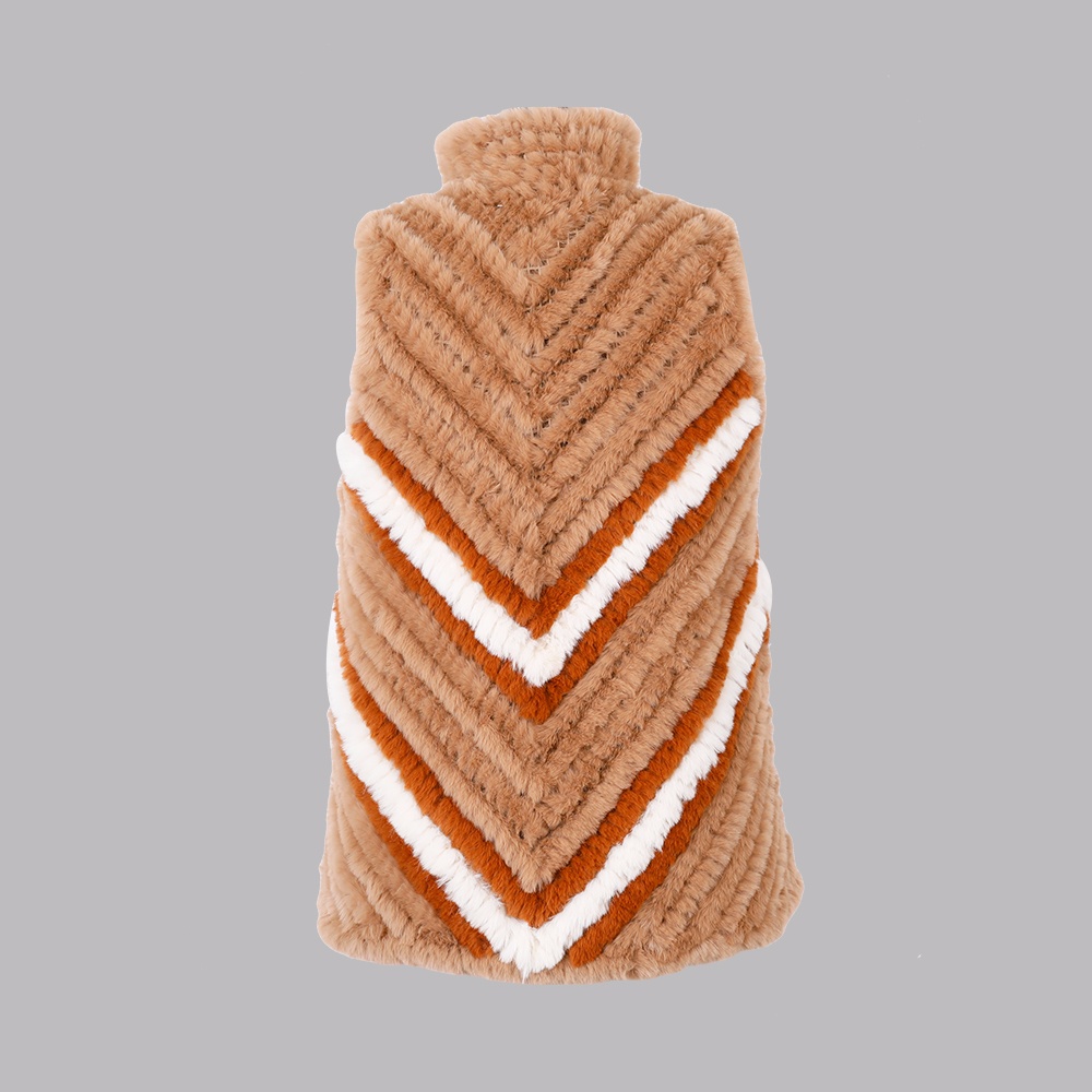 人造毛編織立領(lǐng)背心