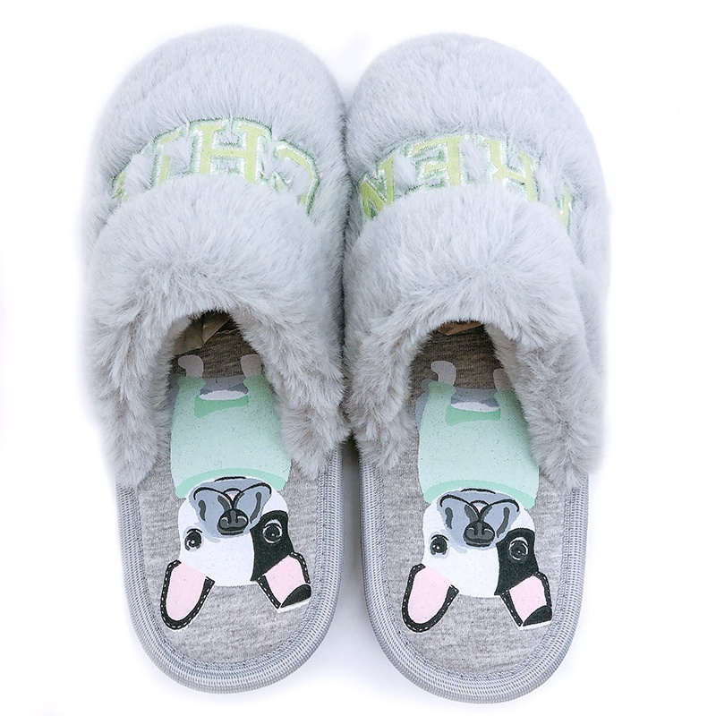 女士卡通棉拖鞋