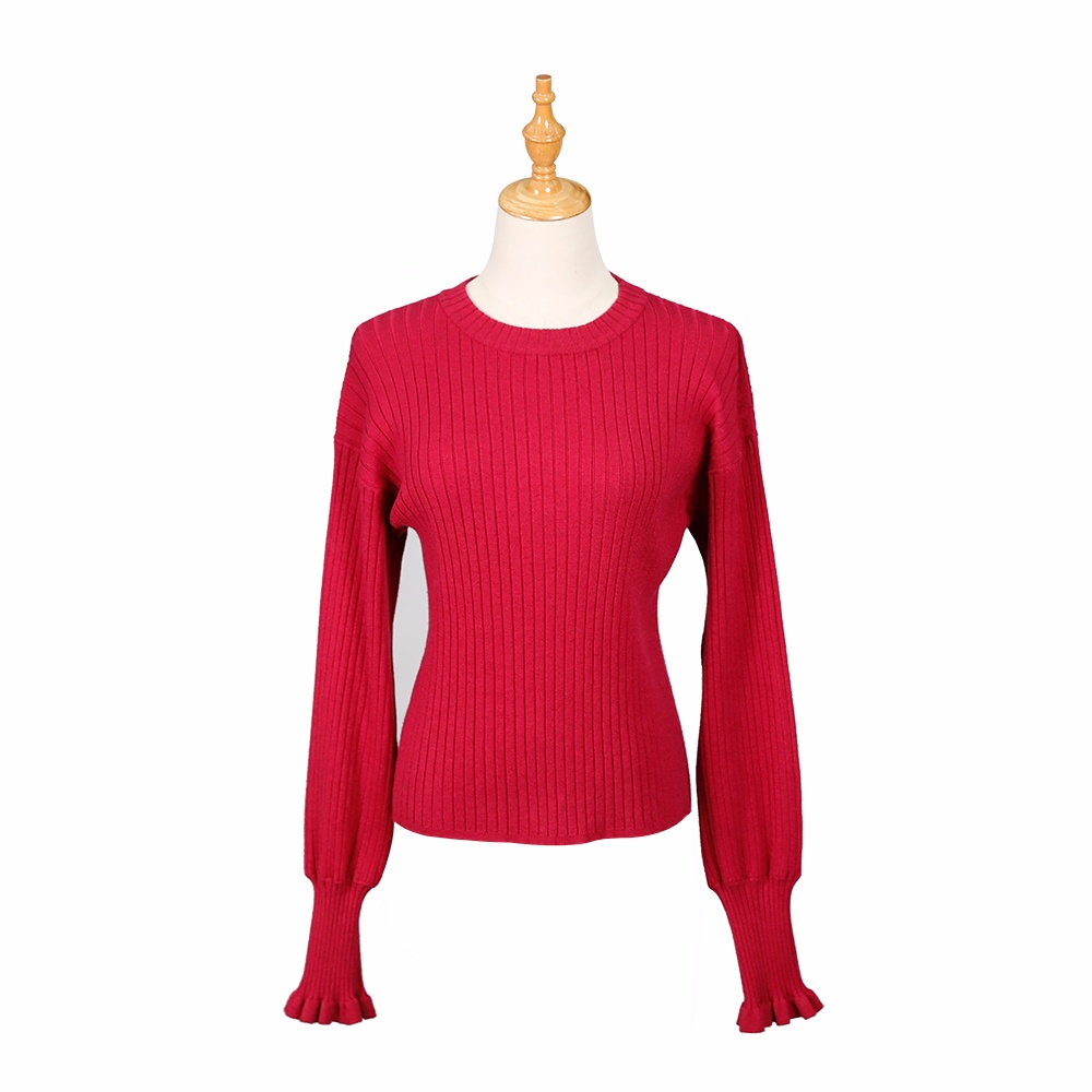 女式針織木耳邊套衫