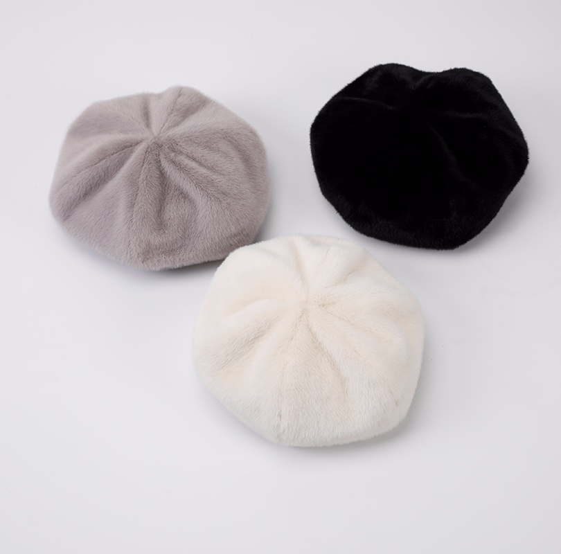 時尚保暖日常男女仿水貂毛帽子